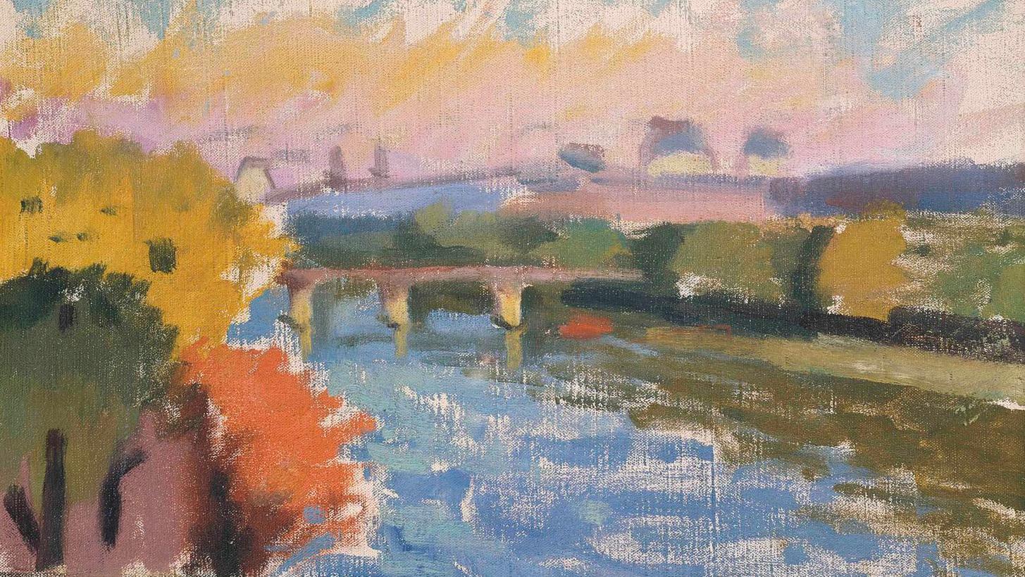 Charles Camoin (1879-1965), Le Pont des Arts vu du Pont-Neuf (The Pont des Arts as... Camoin at the Musée de Montmartre
