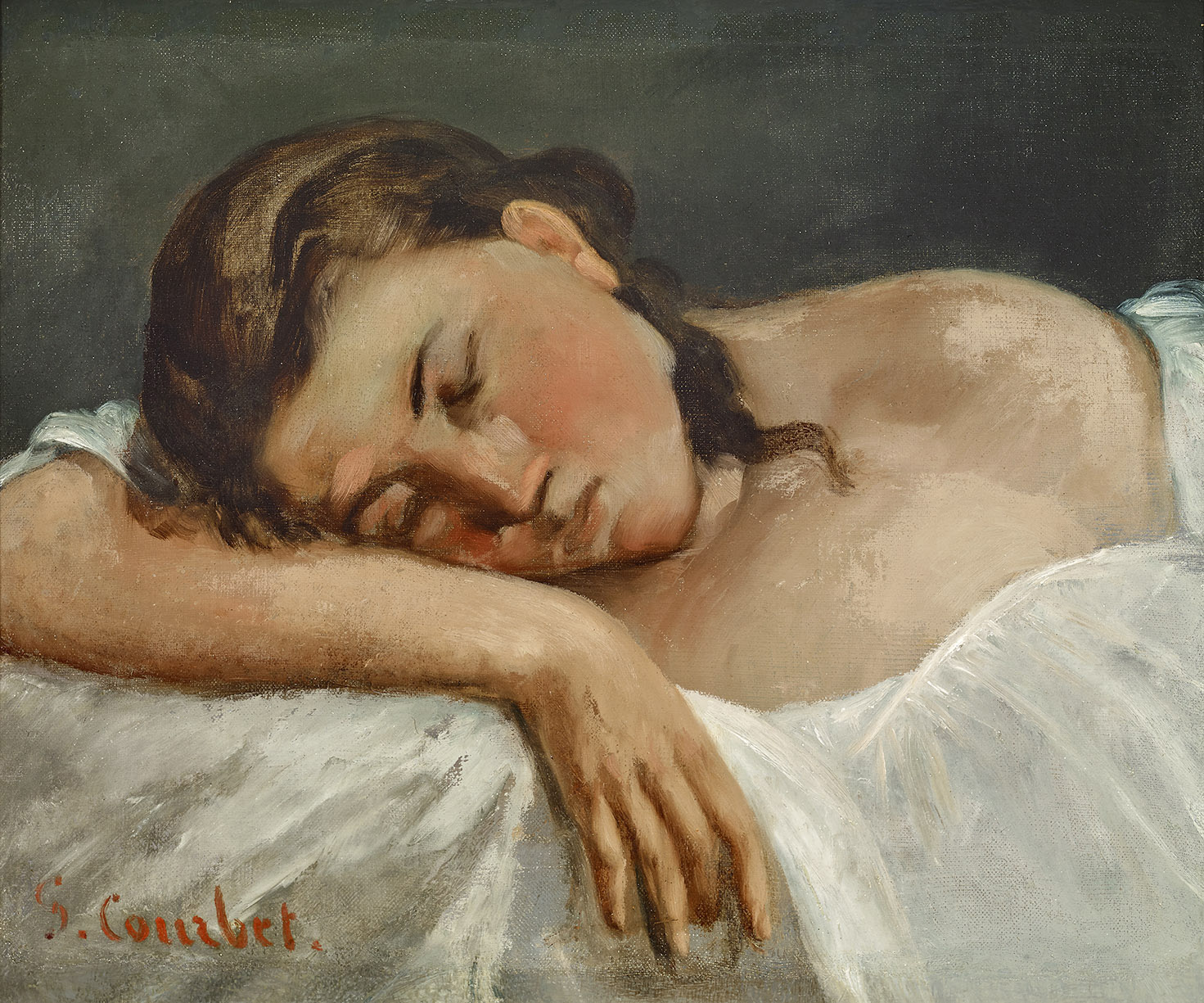 Гюстав курбе спящие. Гюстав Курбе Gustave Courbet. Гюстав Курбе спящие картина.
