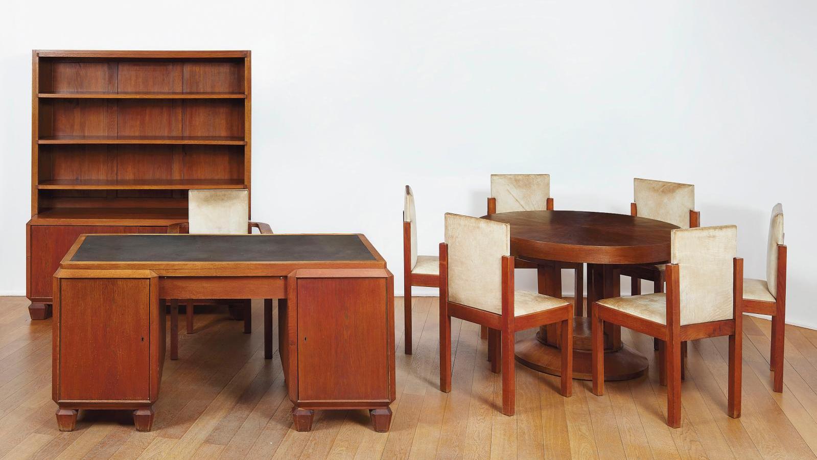 Walter Gropius (1883-1969) et Adolf Meyer (1881-1929), Weimar, vers 1927, dix meubles... Le salon de Walter Gropius et Adolf Meyer