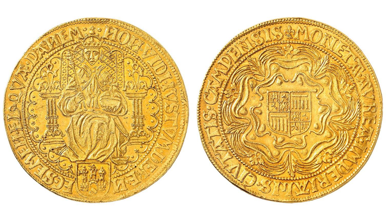 Pays-Bas, Kampen, octuple rosenoble, 1600, or, 60,95 g. Adjugé : 875 000 € La collection Salton : une vente en or 