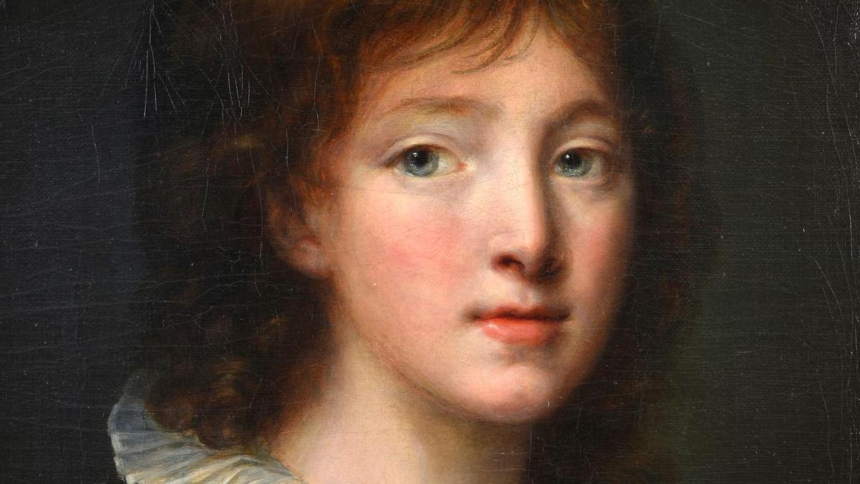 Attribué à Jean-Baptiste Greuze (1725-1805), Portrait du prince Louis-Charles de... Portrait du Dauphin attribué à Greuze