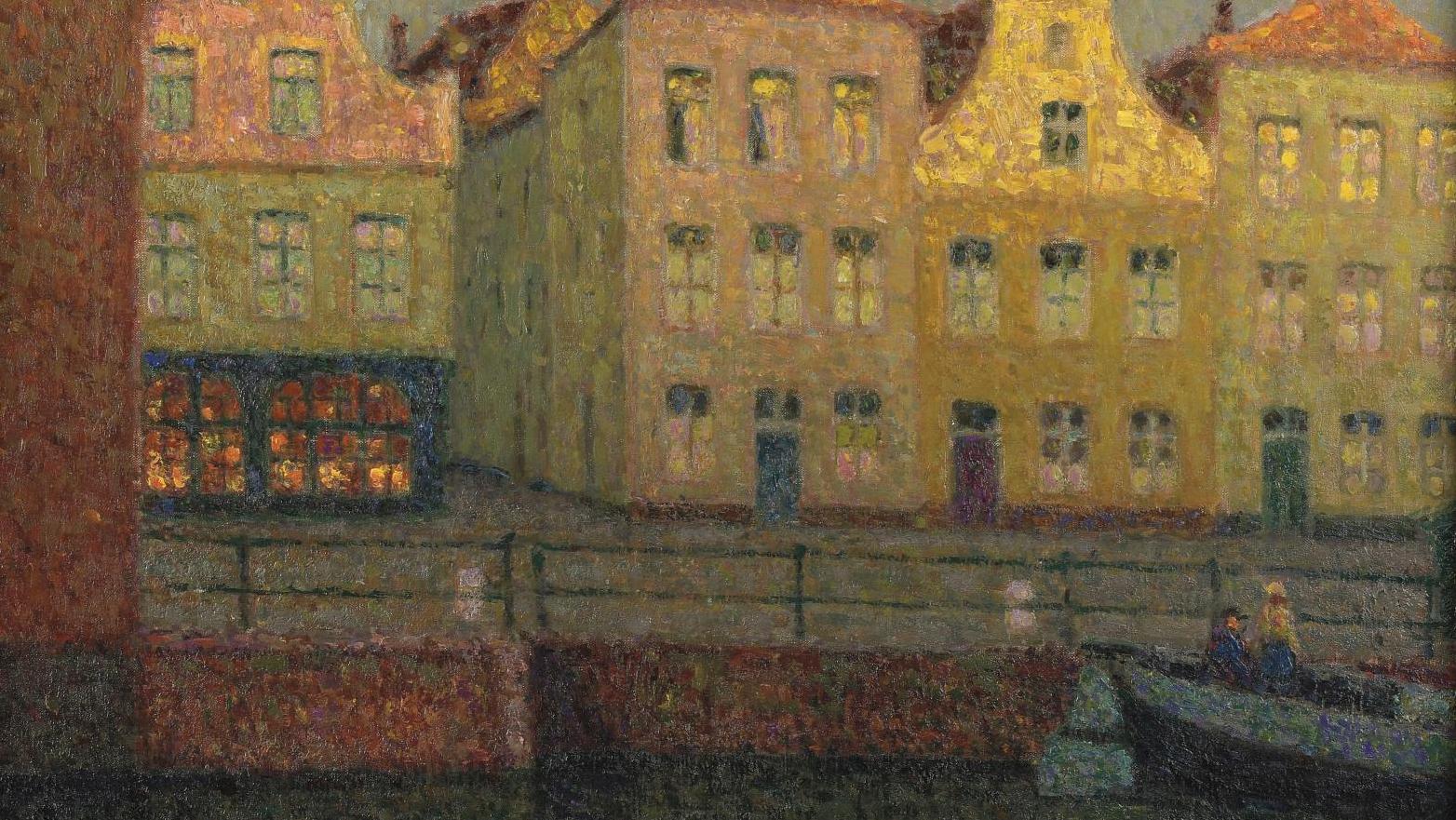 Henri Le Sidaner (1862-1939), Le Canal, Malines, 1931, huile sur toile, 60x73 cm.... Le Sidaner et Gluckmann en gloire