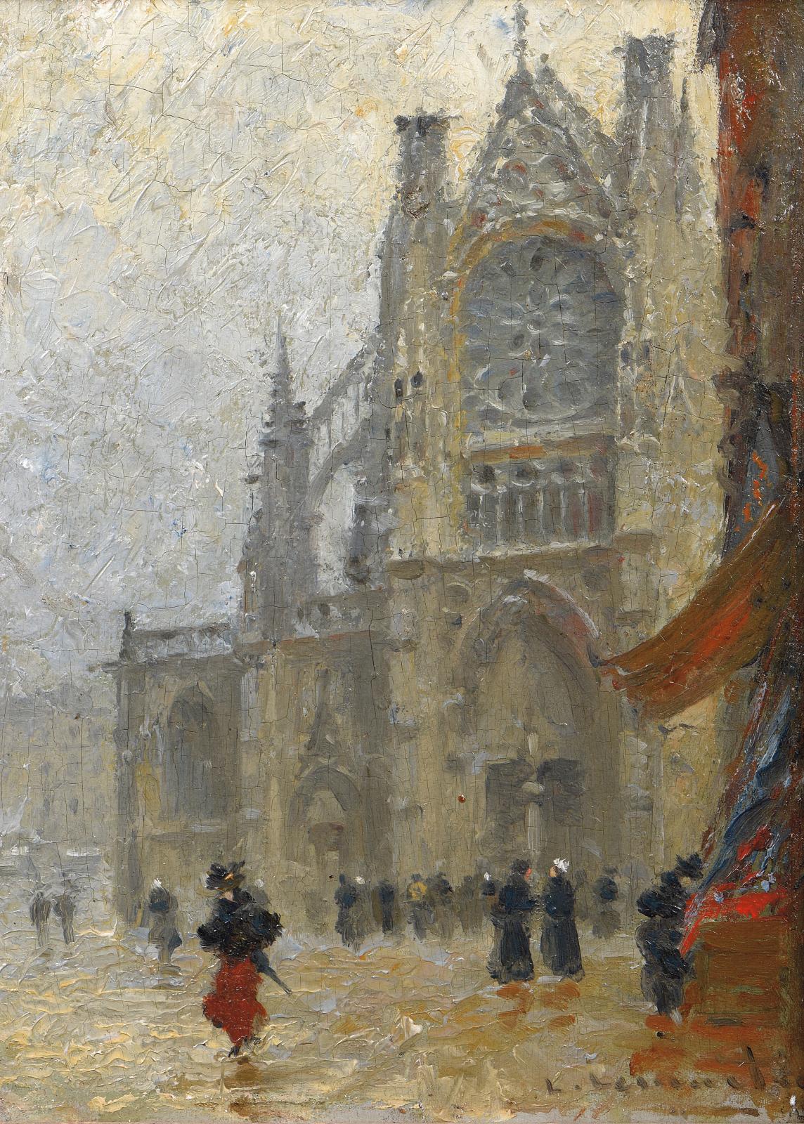 Léon Jules Lemaître (1850-1905), Église Saint-Jacques de Dieppe, huile sur panneau, 21,5 x 16 cm (détail). Estimation : 3 000/4 000 €
