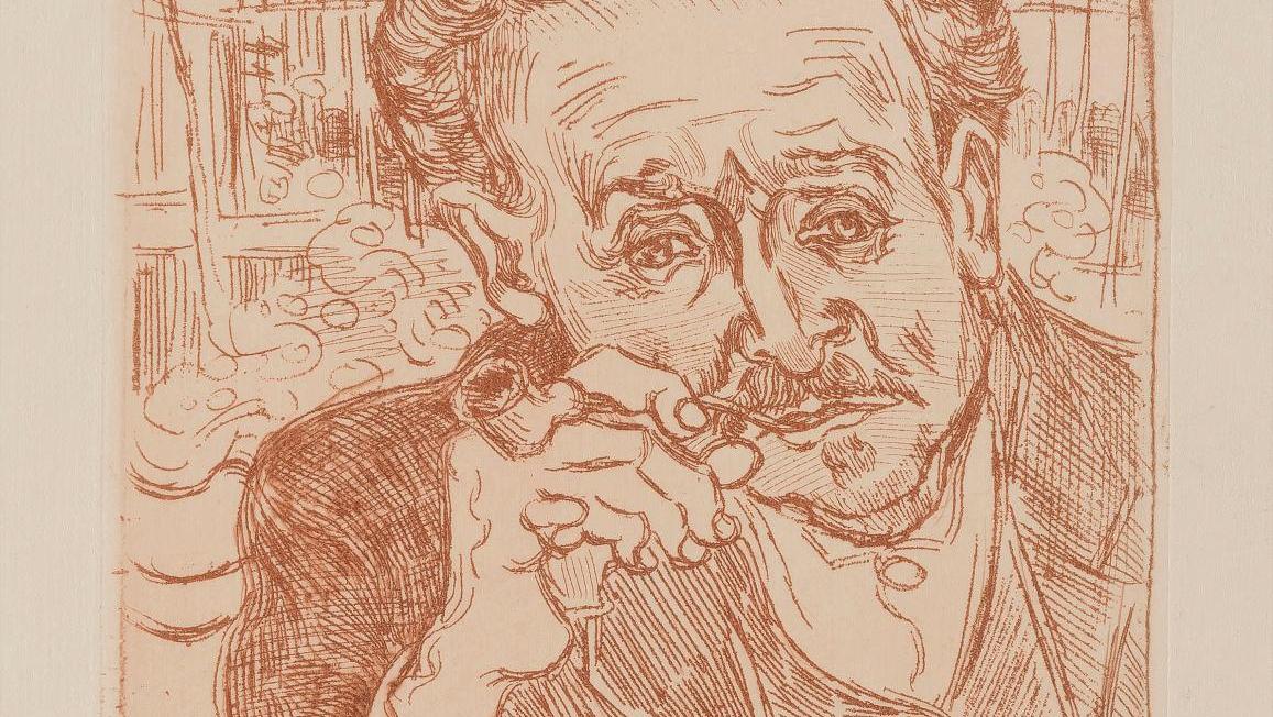 Vincent Van Gogh (1853-1890), L’Homme à la pipe (portrait du docteur Gachet), 1890,... La gravure de Dürer à Van Gogh