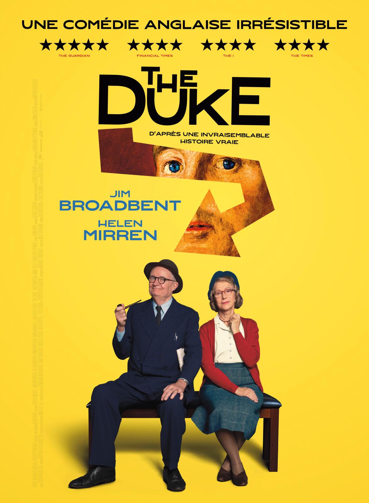 The Duke (2020), de Roger Michell, avec Jim Broadbent, Helen Mirren et Fionn Whitehead. En salle le 11 mai 2022. 