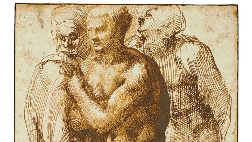 Michelangelo Buonarroti, dit Michel-Ange (1475-1564), Homme nu (d’après Masaccio),... Le Michel-Ange qui valait 30 millions 