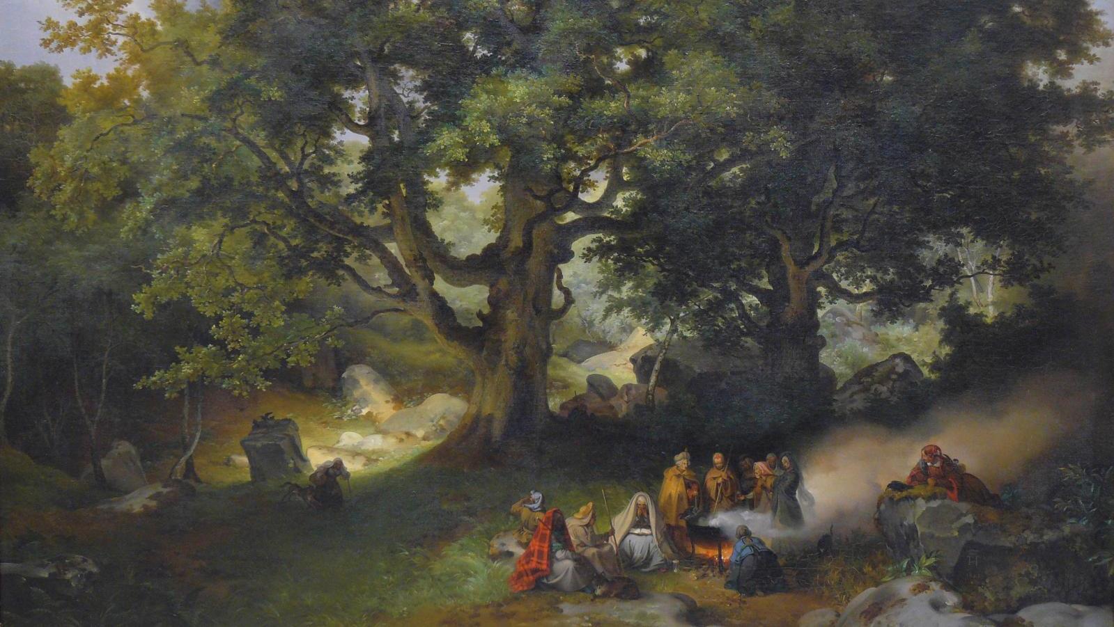 Lancelot-Théodore Turpin de Crissé (1782-1859), Scène de sabbat, 1841, huile sur... Les mystères de la forêt par Turpin de Crissé 