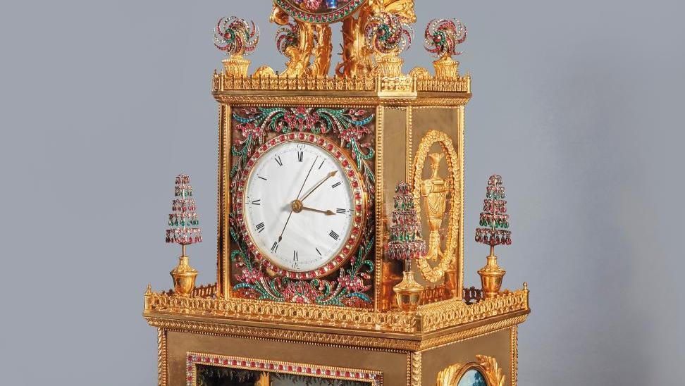 Chine, époque Qianlong (1736-1795). Pendule impériale à automate, à décor de porteurs... Les horloges impériales chinoises : une histoire de jésuites