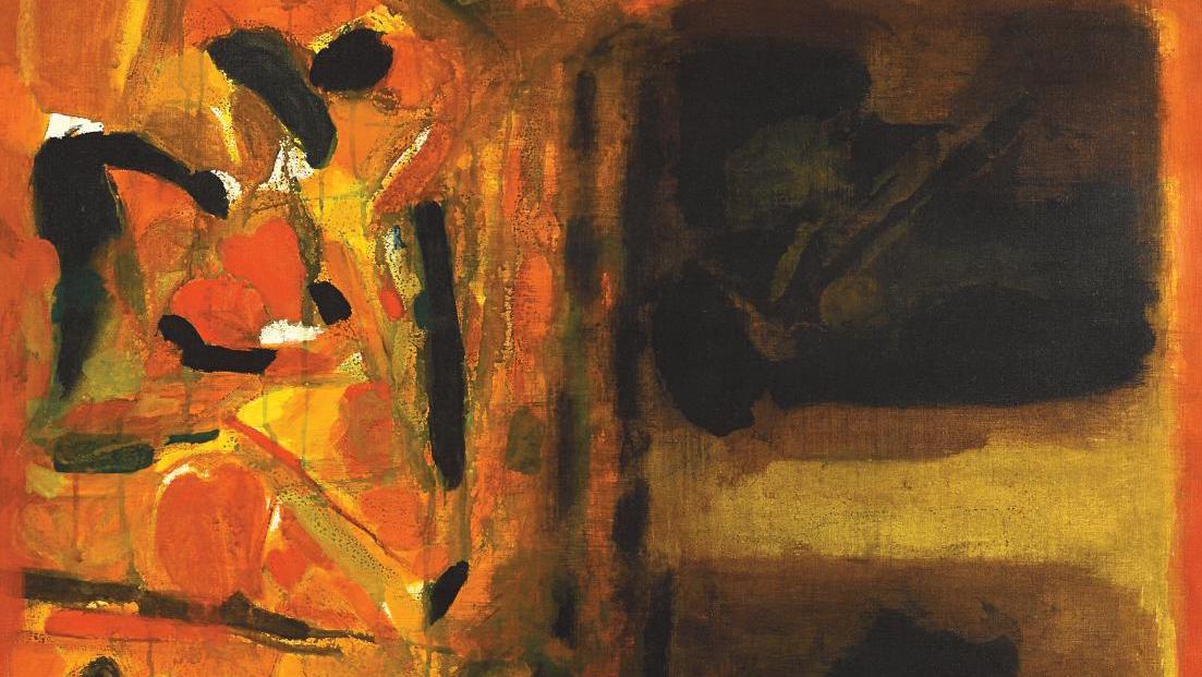 Sayed Haider Raza (1922-2016), La Terre 4, 1970, huile sur toile, 130 x 90 cm. Adjugé :... Les paysages dilués de Sayed Haider Raza