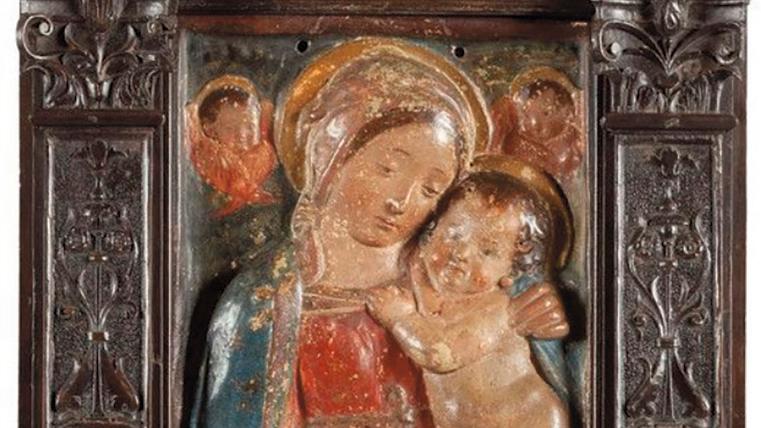 École florentine du XVIe siècle, atelier de Benedetto da Majano (1442-1498), La Vierge... La tendresse maternelle vue par la Renaissance 