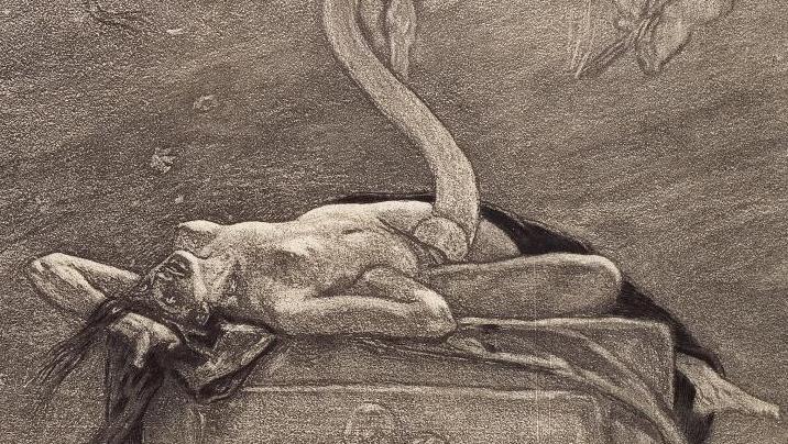Félicien Rops (1833-1898), Les Sataniques - Le Sacrifice.  De Reede, un musée gravé dans la pierre