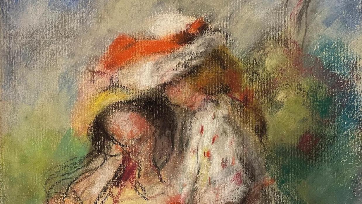 Pierre Auguste Renoir (1841-1919), Deux jeunes filles lisant, pastel sur papier,... Le bonheur de l’instant par Renoir