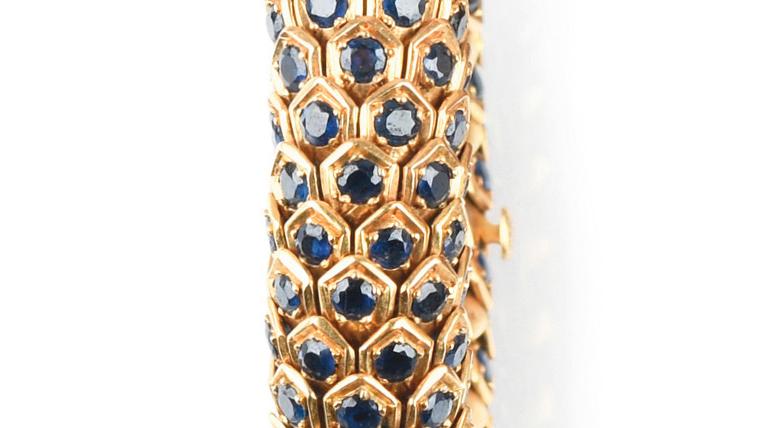 René Boivin, c. 1960. A pair of yellow gold bracelets that can form a necklace, "Honeycomb"... The Boivin Style within Reach at an Auction