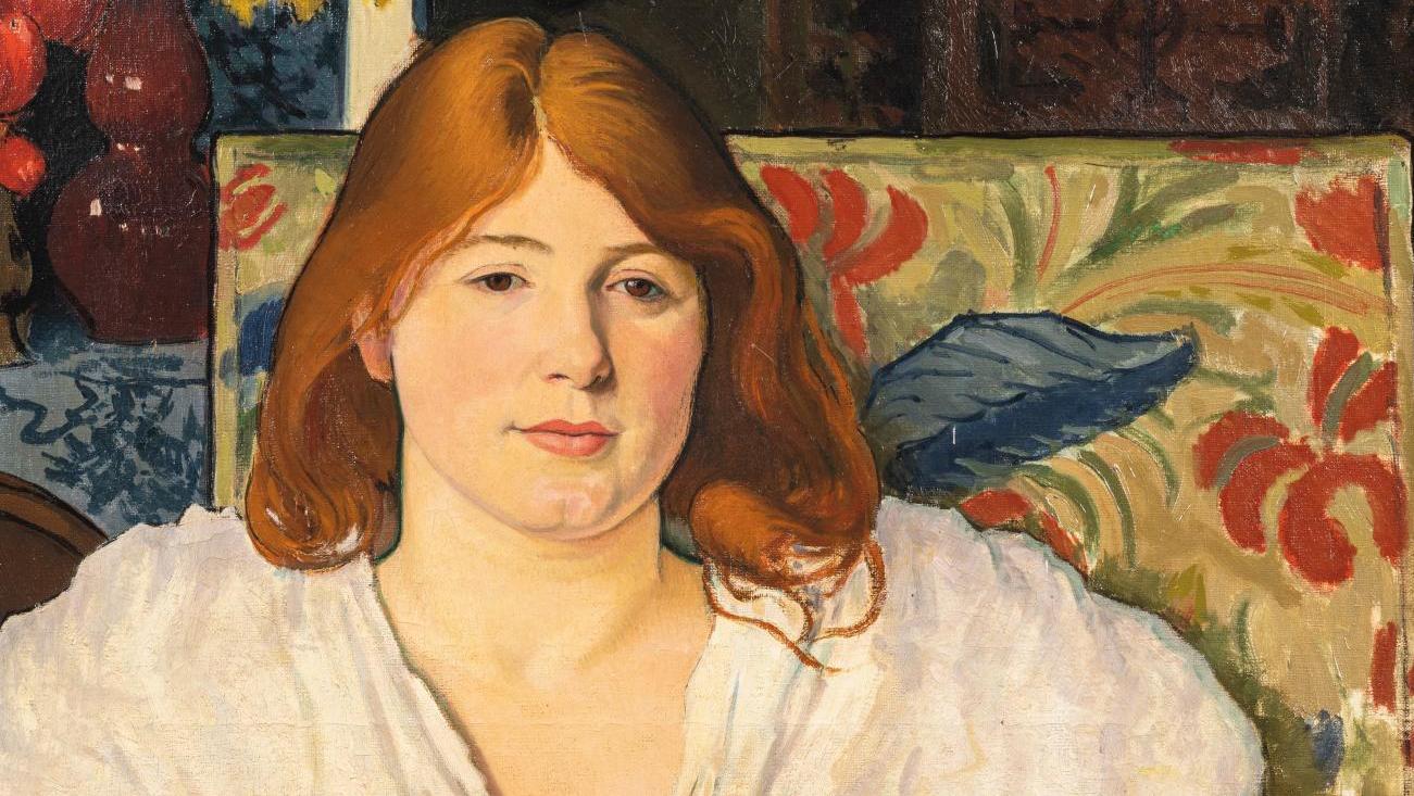 Louis Anquetin (1861-1932), Portrait of Lili Grenier, 1889, oil on canvas, 73 x 60... Lili Grenier, the Impressionists’ Muse