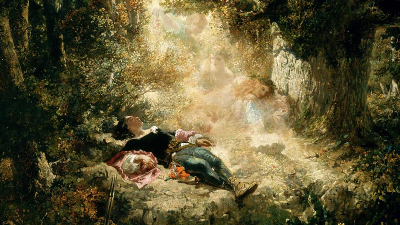 Célestin Nanteuil (1813-1873), Un rayon de soleil, 1848, musée des beaux-arts de... L’irrépressible appel de la forêt au Palais des beaux-arts de Lille 