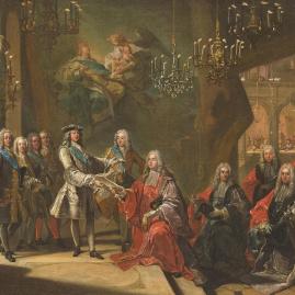 A Royal Reception by Jean-Baptiste Van Loo - Lots sold