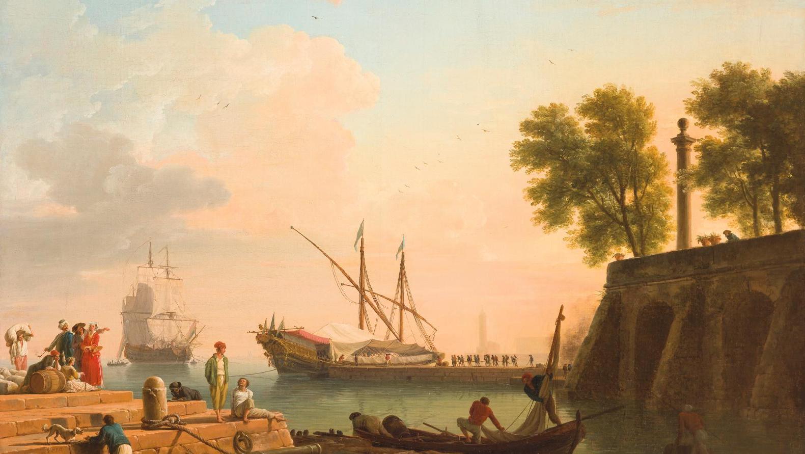 Claude Joseph Vernet (1714-1789), Vue des galères de Naples (View of Galleys in Naples),... Naples Resurfaces: A Rediscovered Piece by Joseph Vernet
