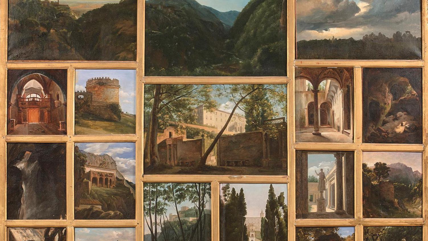 Auguste Jean-Baptiste Vinchon (1789-1855), 24 vues d’Italie de différents formats,... Le kaléidoscope italien d’un jeune peintre, Auguste Vinchon 