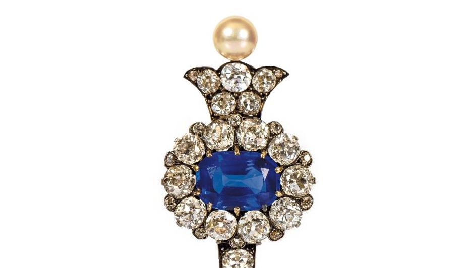 French, two-toned gold transformation brooch, the center set with an approximately... Princess Demidoff’s Incredible Jewels