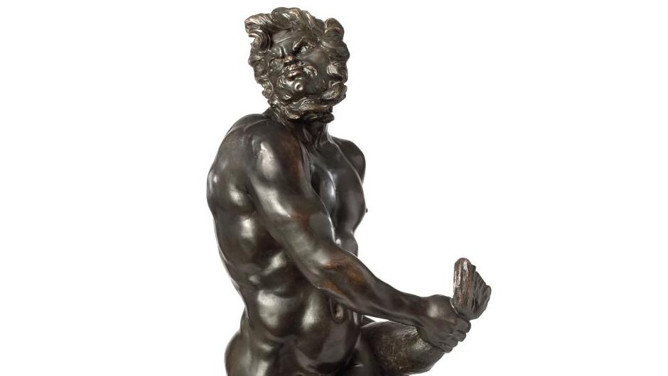 France ou Italie, probablement XVIIIe siècle, d’après Gian Lorenzo Bernini, dit Le... Un oushebti de Psamtek et un bronze d’après Bernin