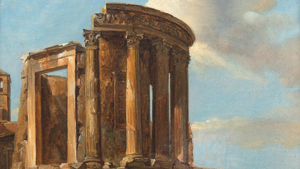 Auguste Jean-Baptiste Vinchon (1787-1855), Le Temple de Vesta à Tivoli (The Temple... Auguste Jean-Baptiste Vinchon’s Memories of Italy