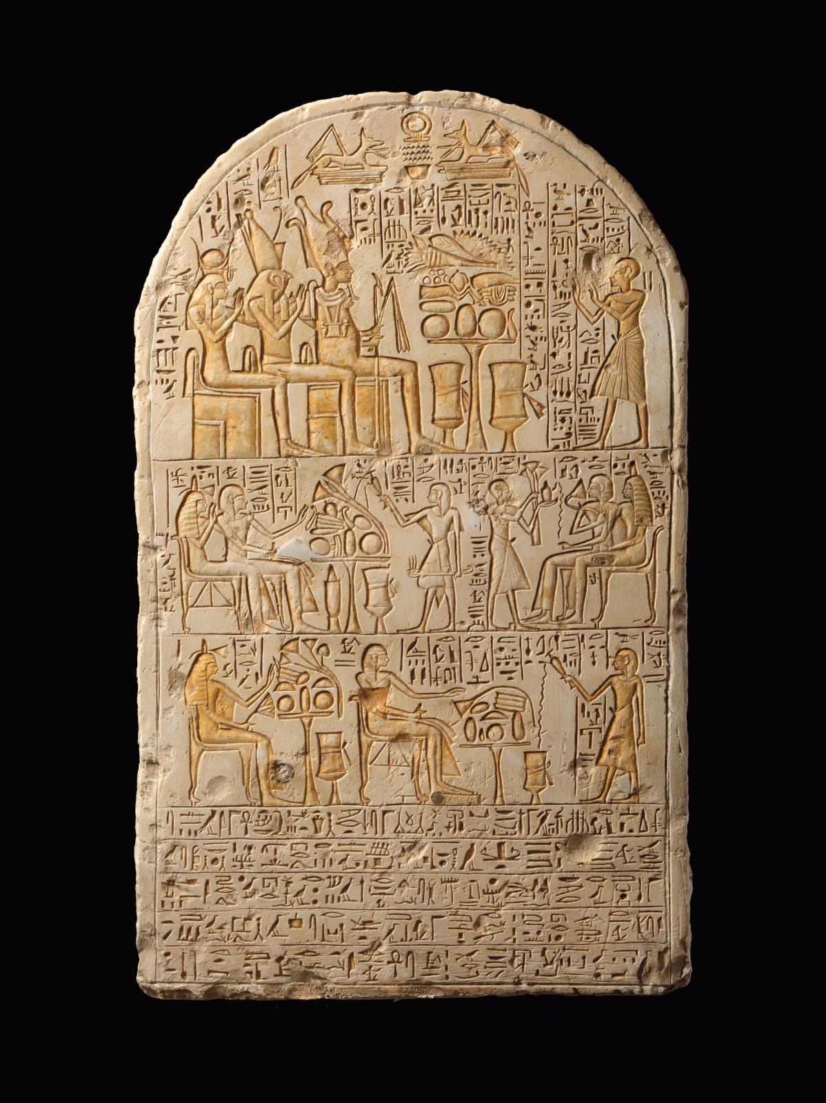 Stela, New Kingdom (1500-1069 B.C.), limestone.© Musée du Louvre