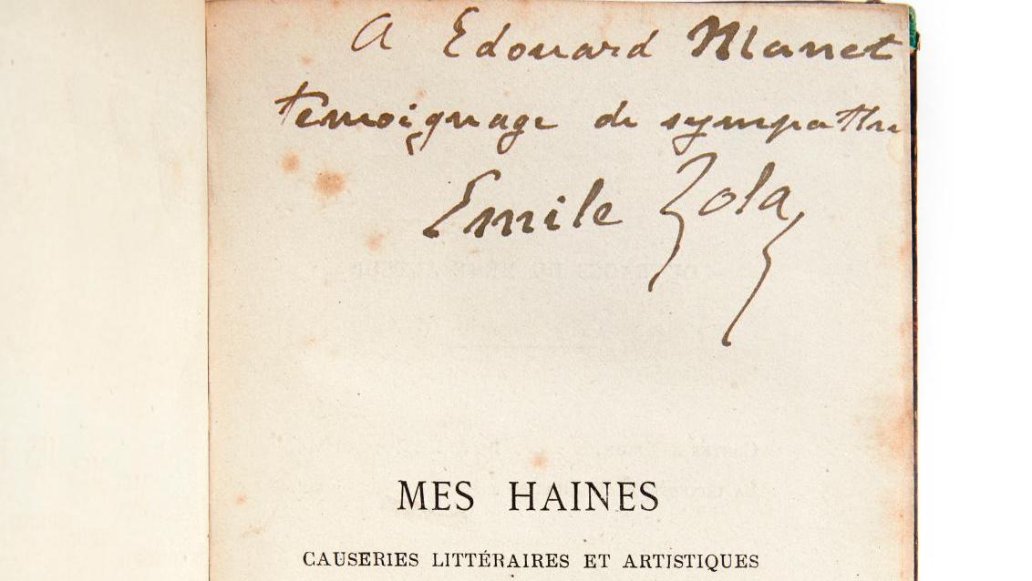 Émile Zola (1840-1902), Mes Haines. Causeries littéraires et artistiques (Paris,... Écrivain et critique, Zola aimait ses peintres