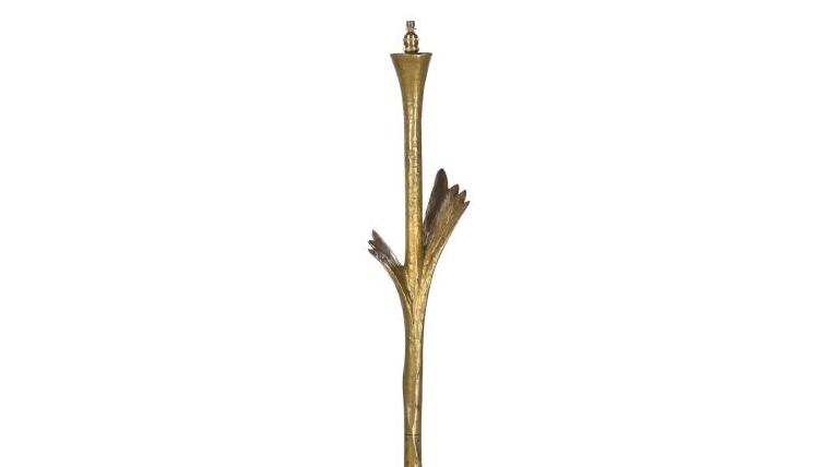 Alberto Giacometti (1901-1966), lampadaire Feuille, vers 1936, piétement tripode,... Alberto Giacometti, entre sculpture et objet décoratif