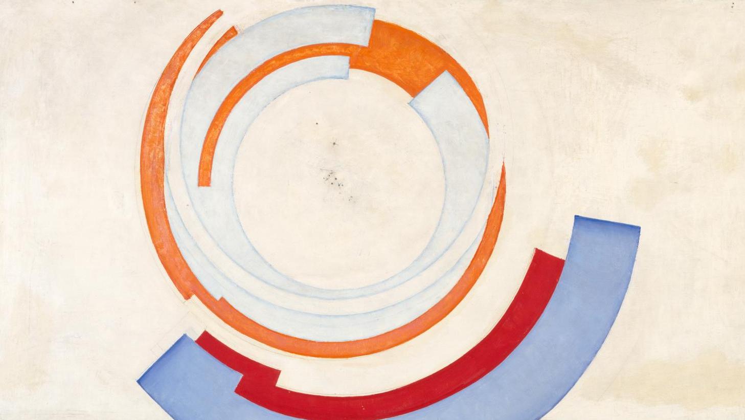 Frantisek Kupka (1871-1957), Soleil, 1930-1935, huile sur toile, 48,5 x 73 cm, Centre... Modernités cosmiques à la fondation Vasarely