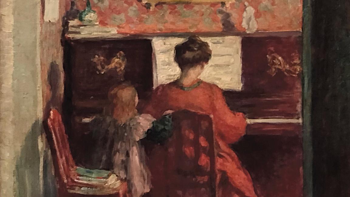 Henri Lebasque (1865-1937), Madame Lebasque au piano avec une de ses filles, vers... La famille Lebasque, en toute intimité