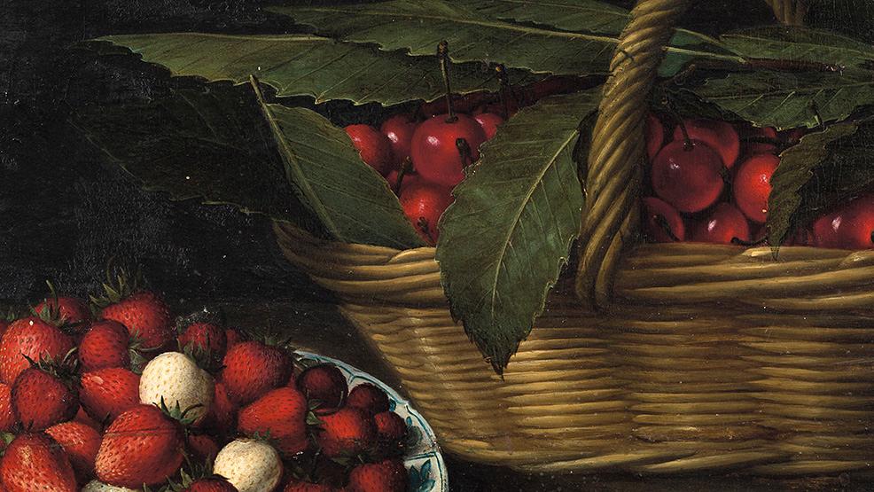 €1,662,400Louyse Moillon (c. 1610-1696), Nature morte à la coupe de fraises, panier... Art Price Index: Cherries Are Forever