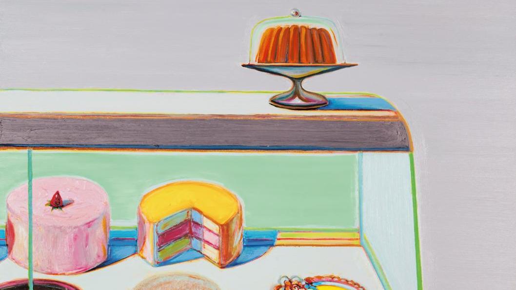 Wayne Thiebaud (1920-2021), Encased Cakes, 2010-2011, oil on canvas, 182.9 x 121.9... The Delectable Works of Wayne Thiebaud  