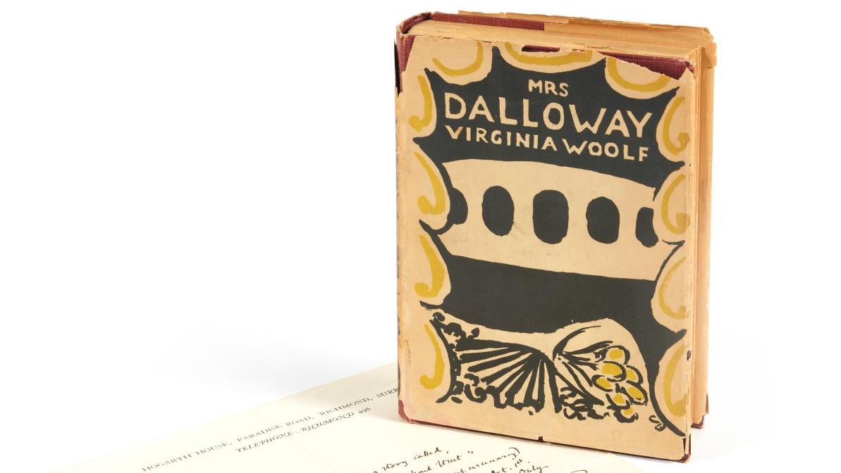 Virginia Woolf (1882-1941), Mrs Dalloway, édition originale de 1925, in-8° de 293... Bibliothèque Bergé, dernier acte : Woolf et Genet