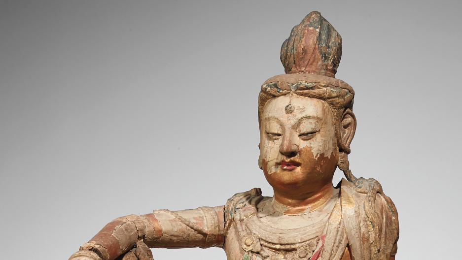 Chine, dynastie Song, statue de Guanyin, adjugée 2,47 M€ le 16 décembre 2017. Leclere,... Ventes aux enchères Bilan 2017 : la France en bonne marche