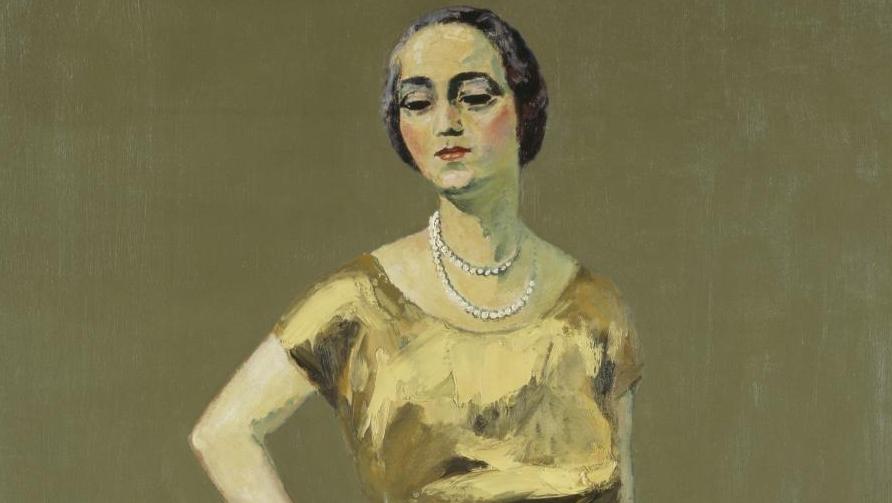 Kees Van Dongen (1877-1968), Madame Jenny S, 1920, huile sur toile, Paris, détail.... Escale à Deauville pour Van Dongen