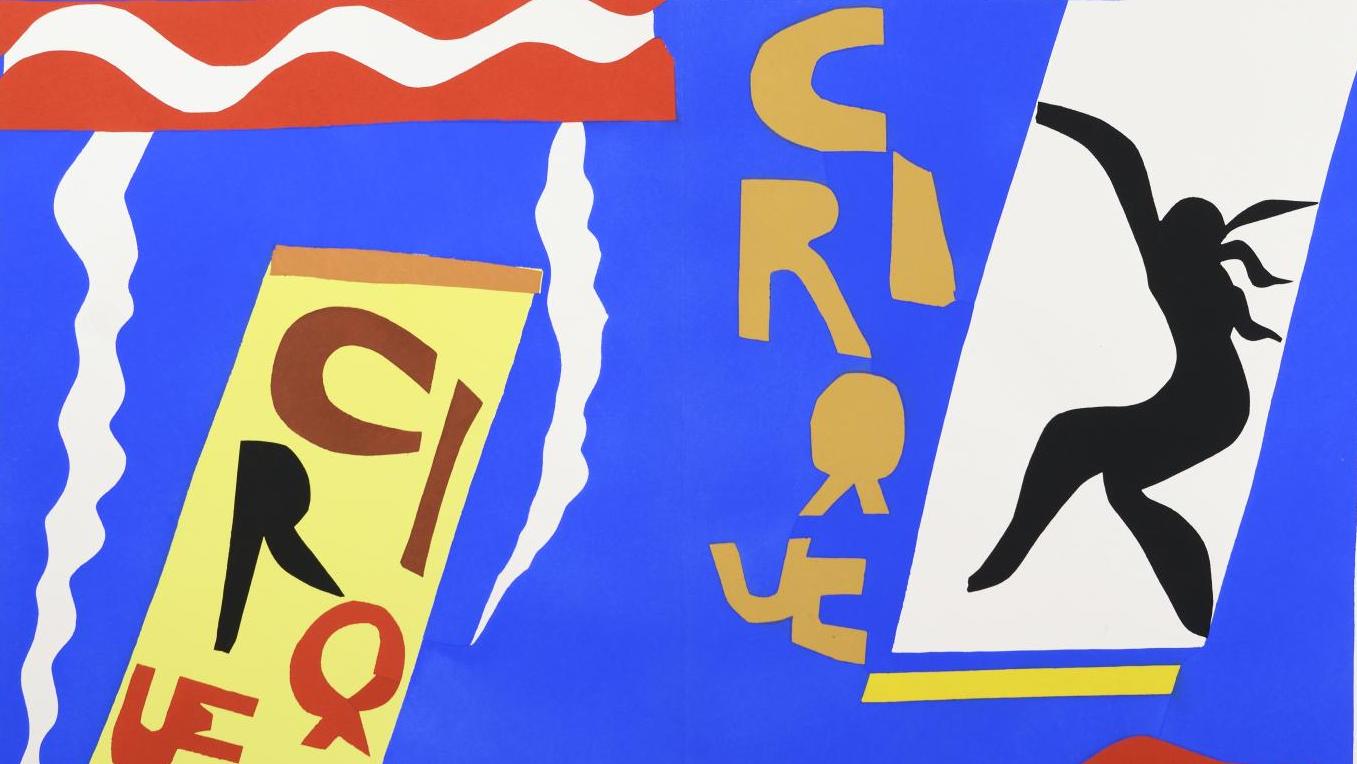 Henri Matisse (1869-1954), Le Cirque, pochoir, 422 x 615 cm, dans Jazz, Tériade,... Le désir de la ligne. Henri Matisse dans les collections Doucet à Avignon