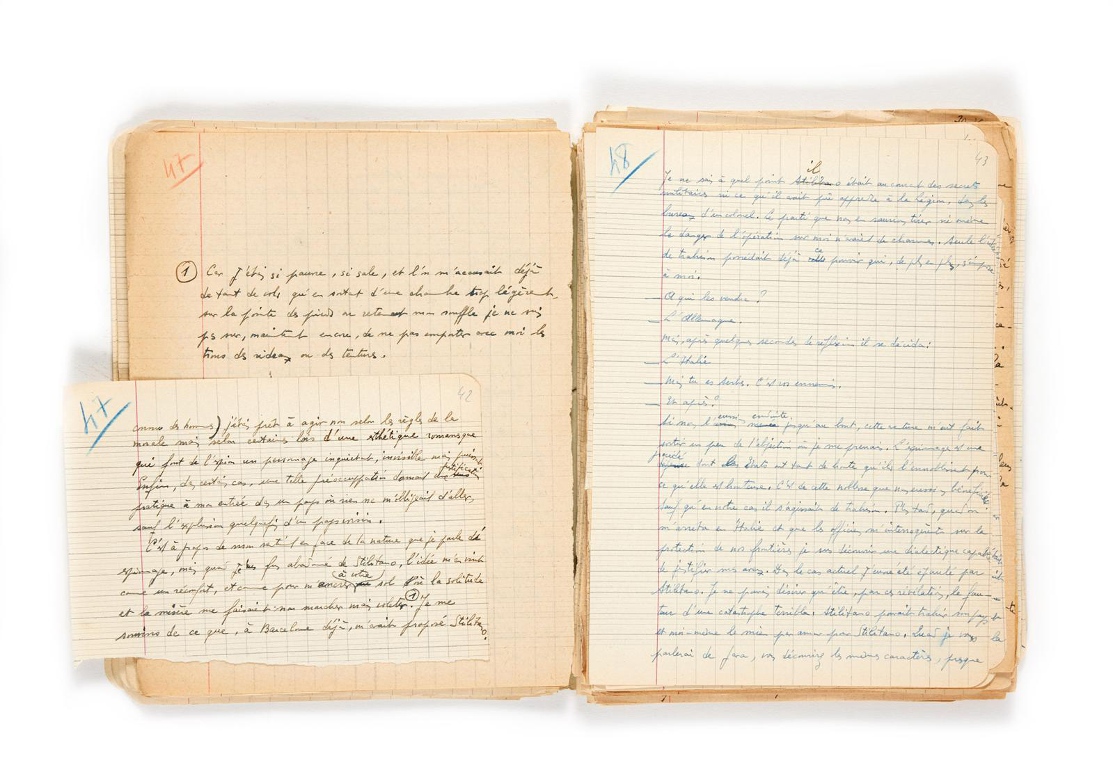 Jean Genet (1910-1986), The Thief’s Journal, signed autograph manuscript, 156 small in-quarto leaves, dated October 1947, blue or black in