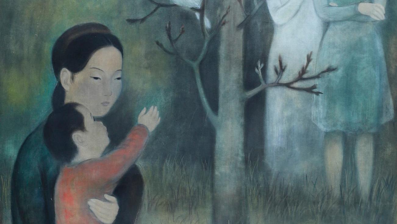 Vu Cao Dam (1908-2000), L'Espérance (Hope), c. 1947-1949, painting on silk, 72 x... A Painting for Peace by Vu Cao Dam