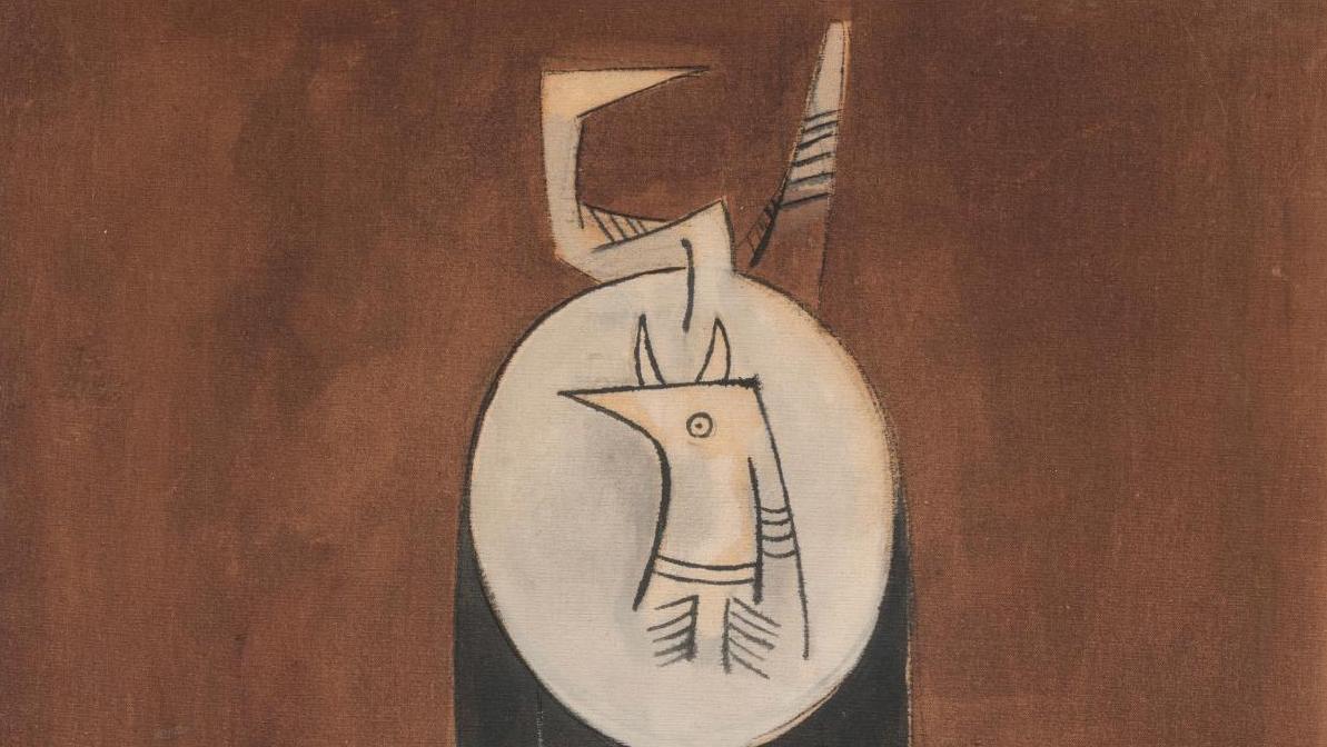 Wifredo Lam (1902-1982), Sans titre, vers 1950, huile sur toile, non signée, 73 x 54 cm.... Wifredo Lam et les Pole-Woods : d’un continent à l’autre