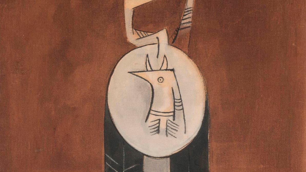 Wifredo Lam (1902-1982), Untitled, c. 1950, oil on canvas, unsigned, 73 x 54 cm/28.74... Wifredo Lam and the Pole-Woods: From One Continent to Another