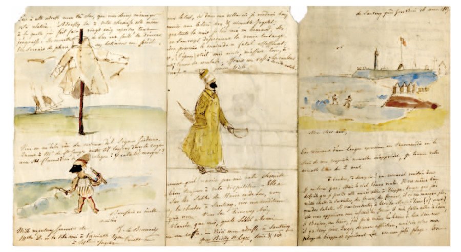 393 € Roger de Beauvoir (Édouard Roger de Bully, dit), Voyage, lettre illustrée [Paris, 1809 - id., 1866]. Drouot, 25 novembre 2009. Delor