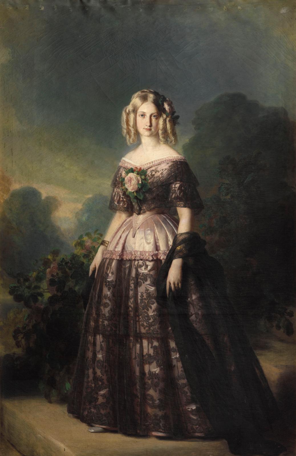 Frans Xaver Winterhalter (1805-1873), Portrait de la duchesse d’Aumale (1822-1869). Dépôt de Versailles au musée Condé. © RMN - Grand Pala