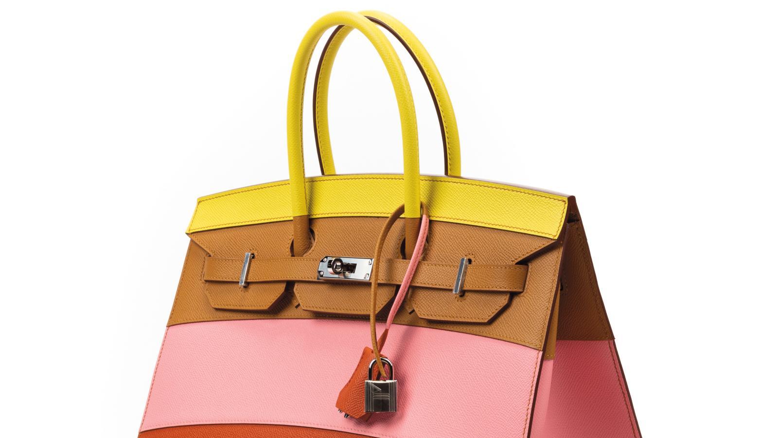 Hermès Paris, sac modèle « Birkin », édition limitée de 2020, sellier Sunrise Rainbow,... Accessoire de mode ou objet d’investissement ?