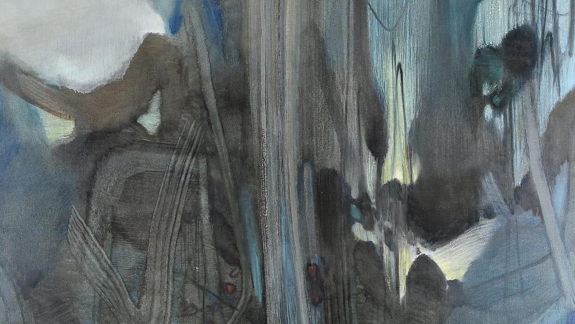 Chu Teh-chun (1920-2014), Le 30 Mars, 1982, huile sur toile, 146 x 113 cm. Adjugé :... Le sacre de Chu Teh-chun et de Pham Hau