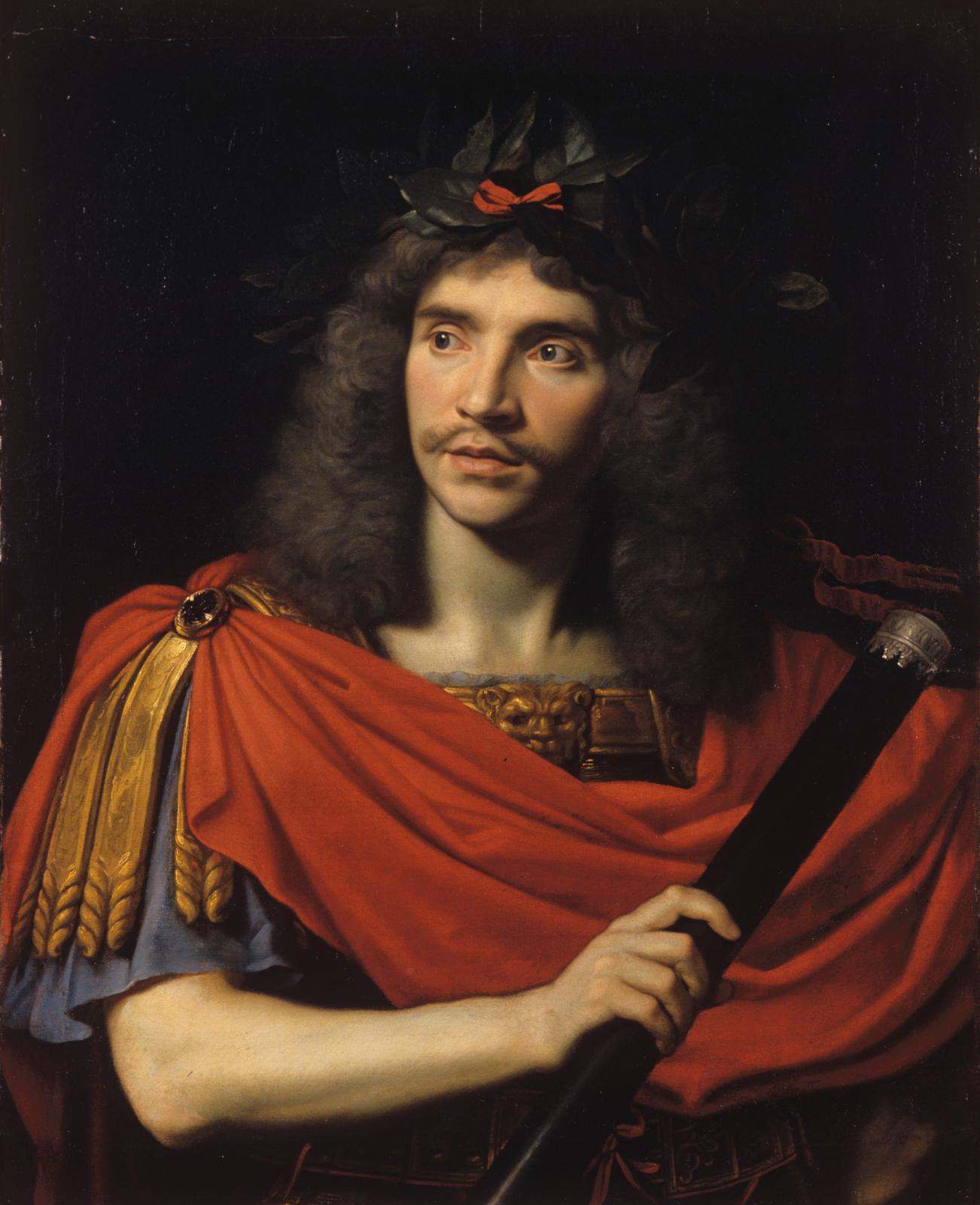 Nicolas Mignard (1606-1668), Molière dans le rôle de César (La Mort de Pompée, Corneille), I658 (détail). © Patrick Lorette, coll. Comédie