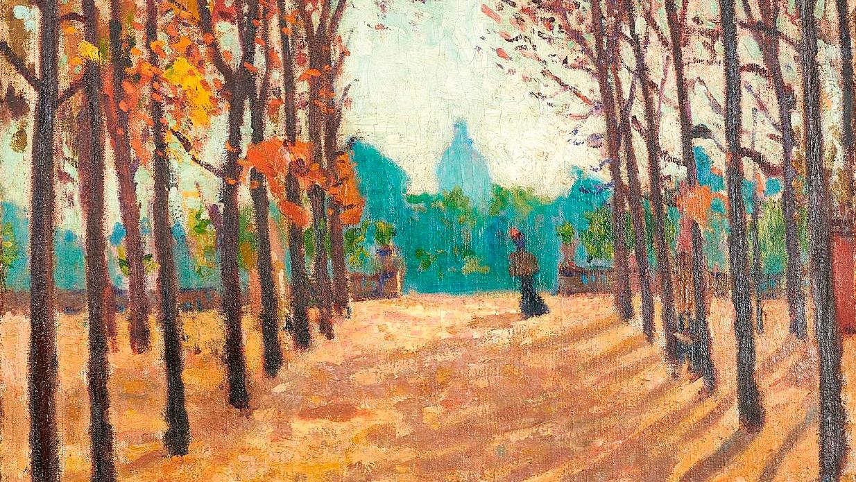 Albert Marquet (1875-1947), La Promeneuse, allée du Luxembourg, c. 1898-1899, oil... Marquet During the Belle Époque: A Very Promising Walk