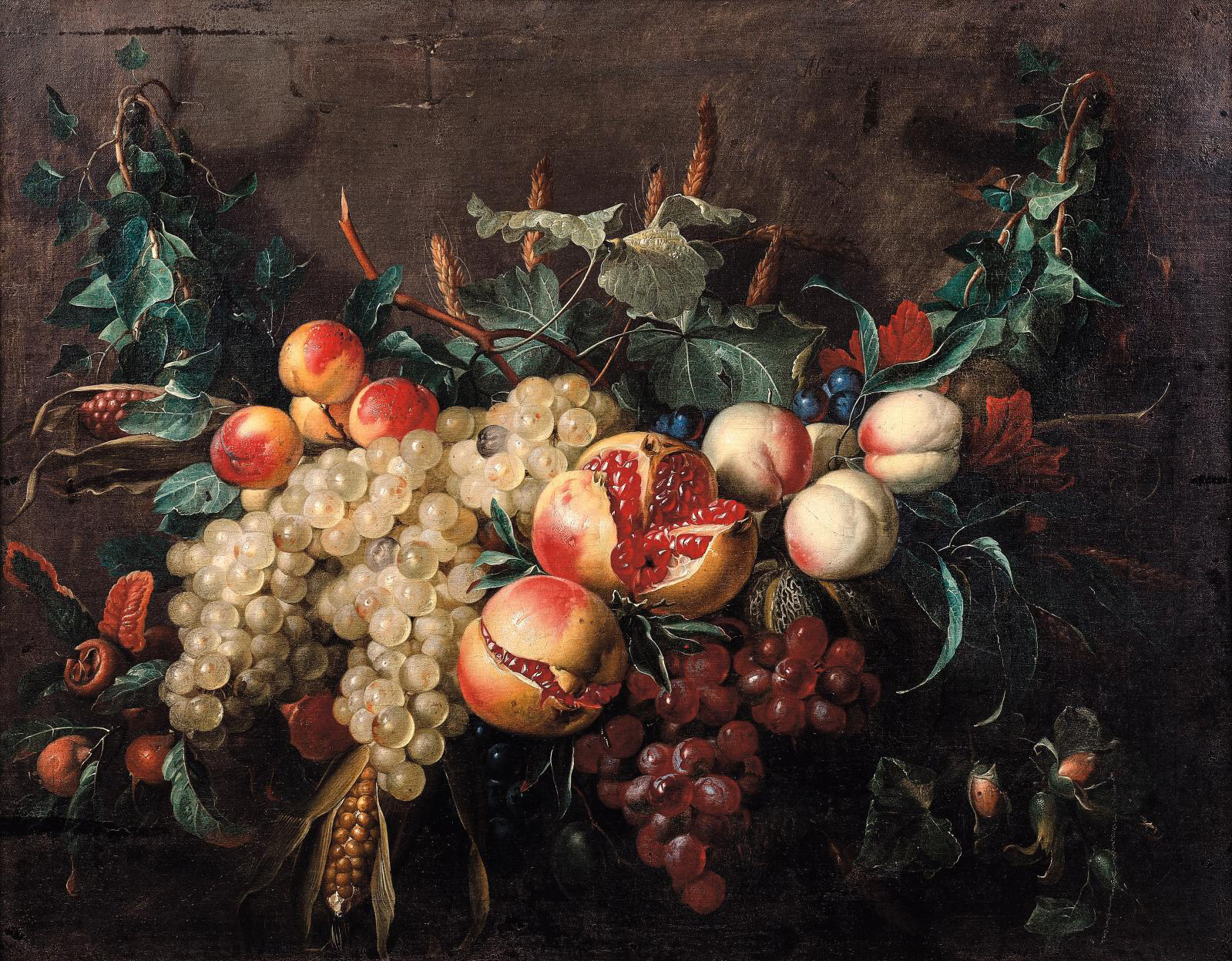 Daniel Seghers (1590-1661, entourage), Guirlande de fleurs, oil on canvas, 58 x 73 cm/22.83 x 28.74 (detail).Estimate: €3,000/5,000