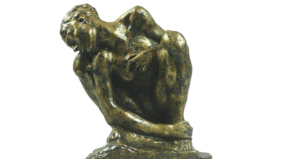 Jean MAYODON (1893-1967) : Femme accroupie (hommage à Rodin), vers 1950, céramique... Jean MAYODON (1893-1967)