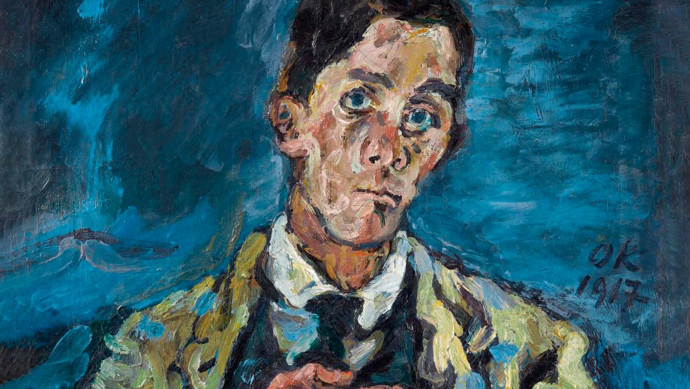 Oskar Kokoschka (1886-1980), Self-Portrait, 1917, oil on canvas, 79 x 63 cm/31.1... Kokoschka Retrospective at the Musée d'Art Moderne de la Ville de Paris