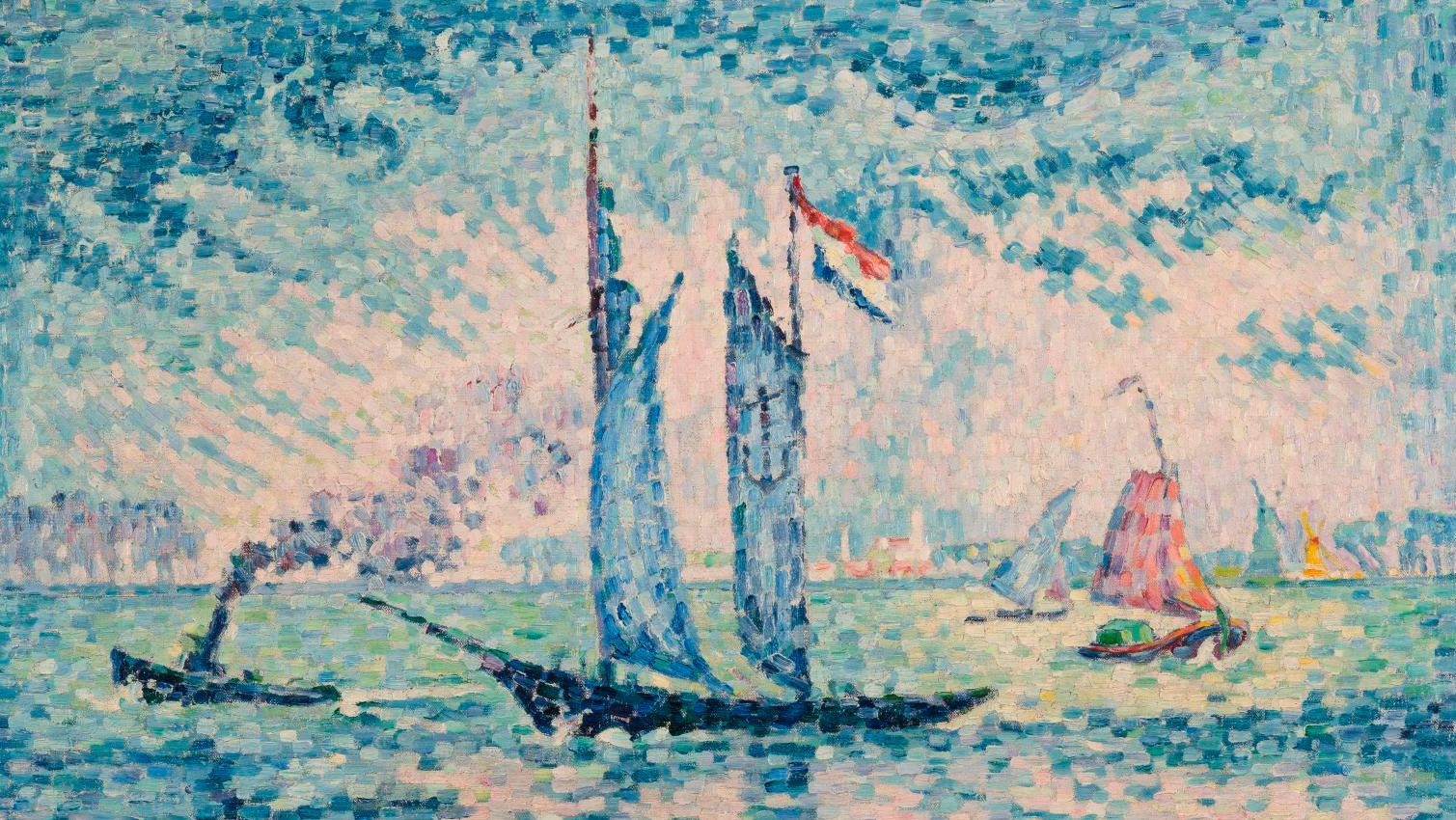 Paul Signac (1863–1935), Rotterdam, the Meuse, 1924, signed and dated oil on canvas,... Edmond Sussfeld, a Collector Conquered by the Signac Touch